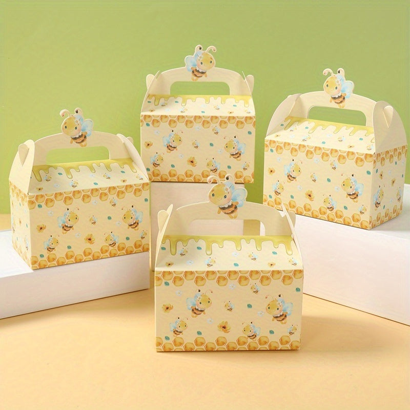 4 Cajas de Regalo con Asa "Bee Party" 🎁🐝