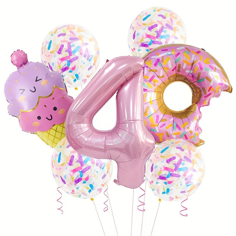 🍩 Set Globos “Donut Candy” – 9 Piezas
