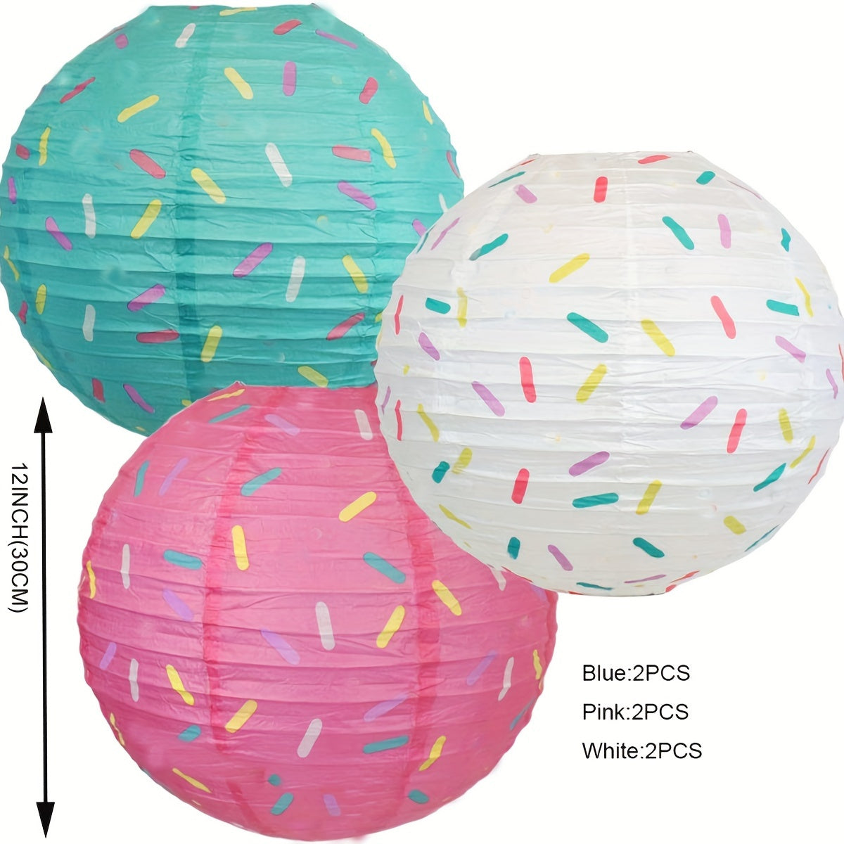 Set de 6 Faroles Colgantes “Donut Ice Cream Glow”