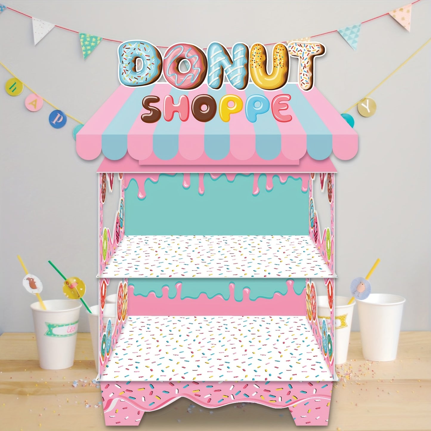 Exhibidor de 2 niveles para Donas 🍩 🧁🥳 - Rosa