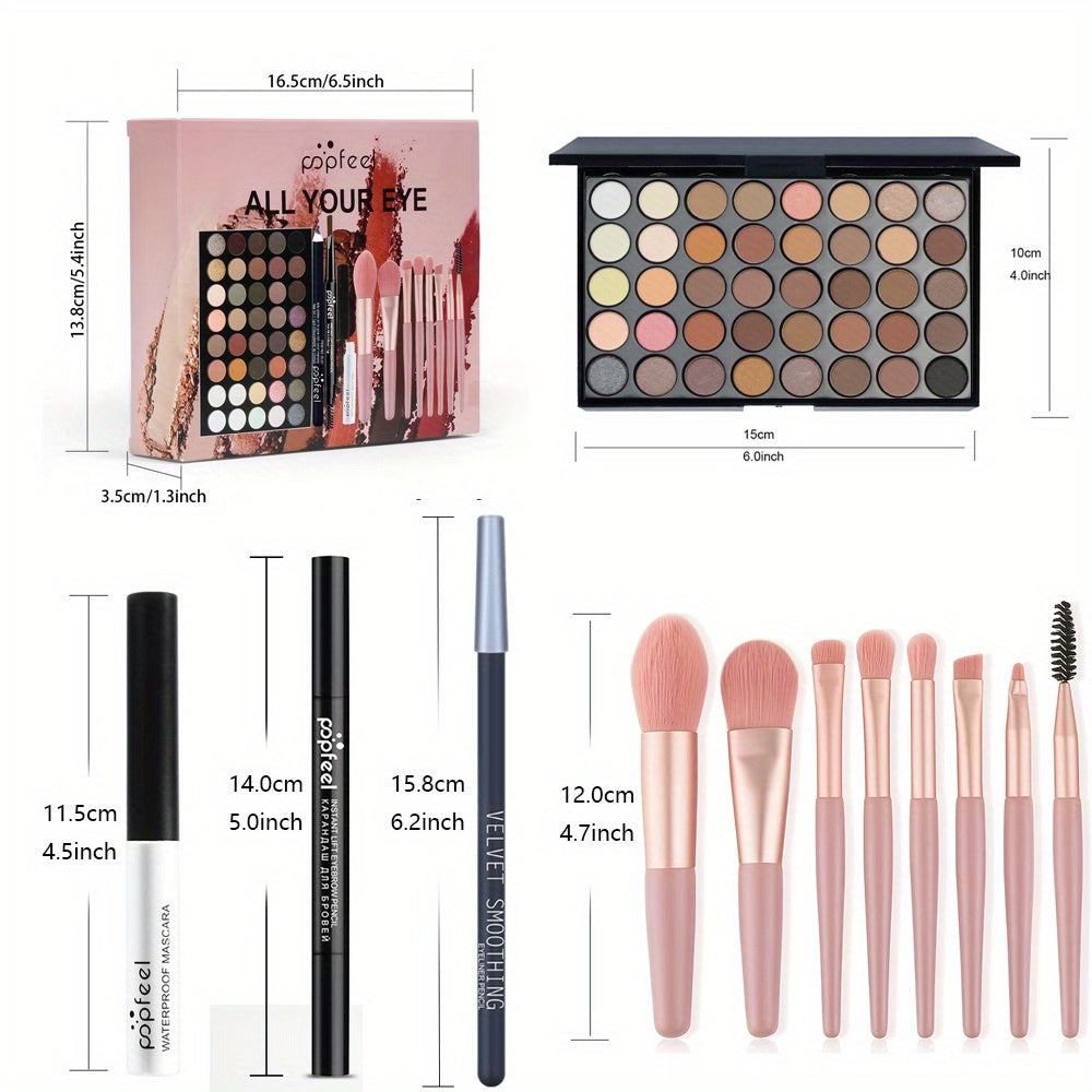 Paleta de Sombras 40 Colores 🎨🟥🟧🟨🟩🟦🟫⬛