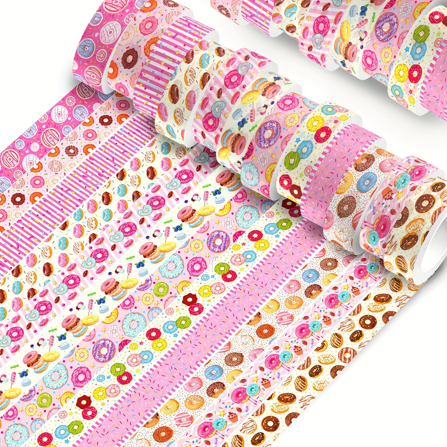 Washi Tape “Donut Delight” – Set de 12 Rollos 🍩