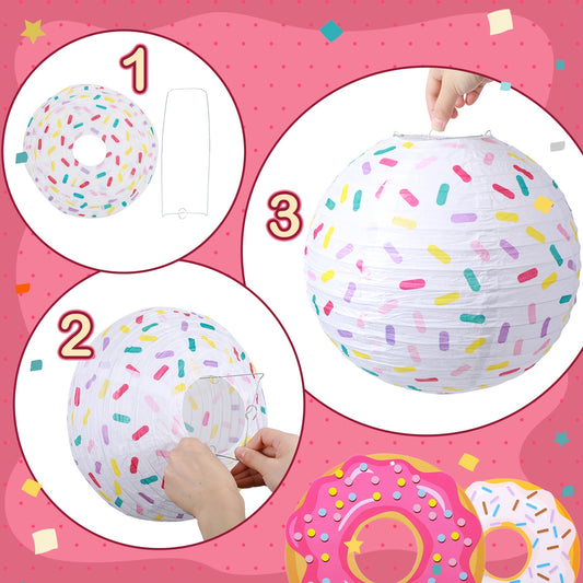 Set de 19 Faroles Colgantes “Donut Ice Cream Glow”
