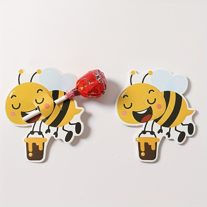 🐝 48 Tarjetas de Papel “Bee Pop” para dulces