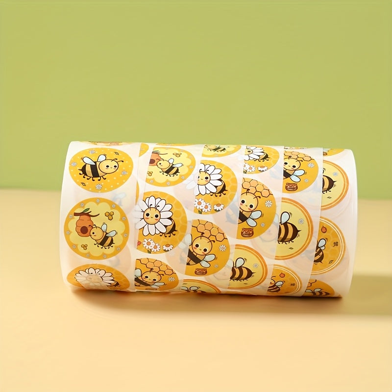 🐝 500 Stickers “Bee Party” – Etiquetas con Diseño de Abejitas