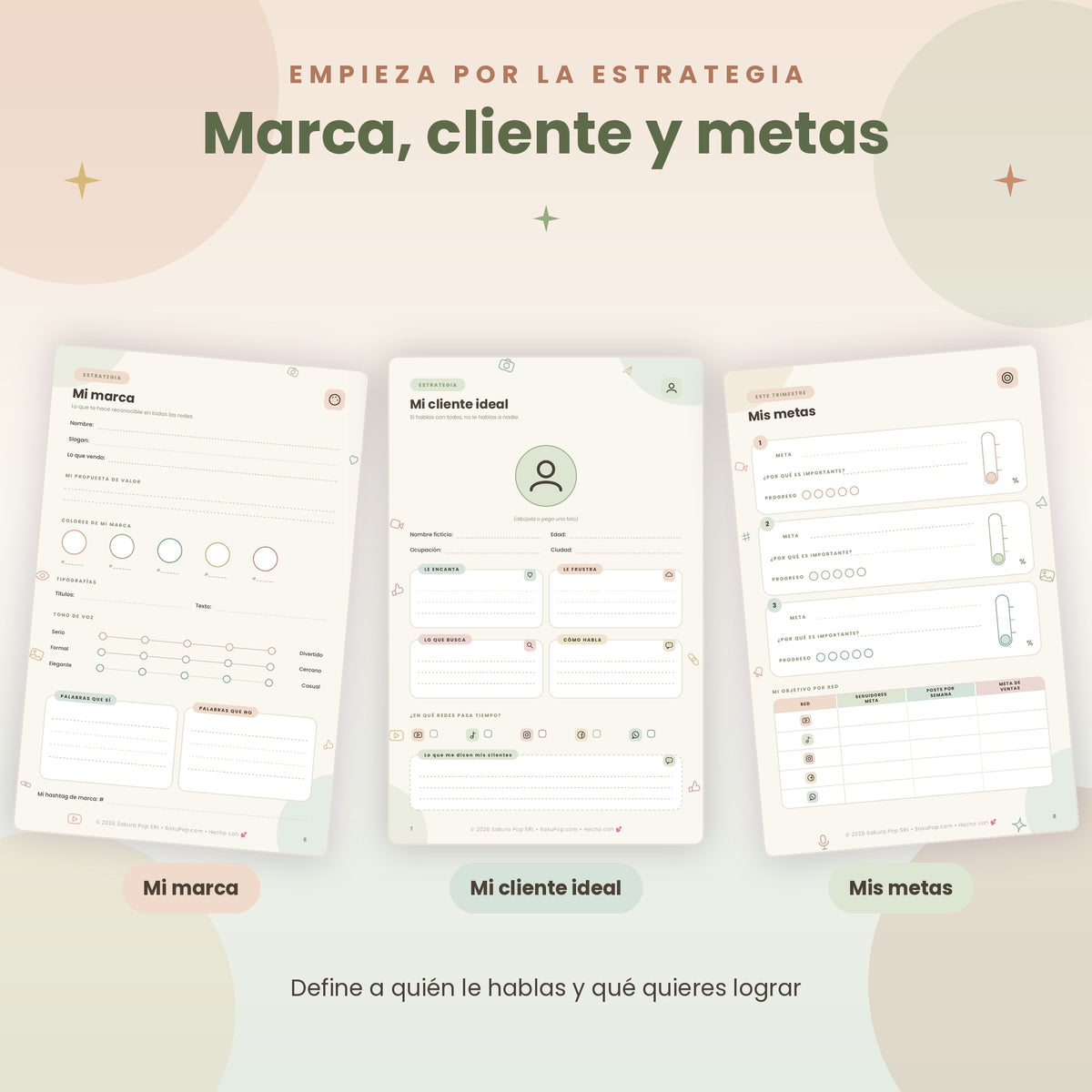 Planner de Contenido para Redes Sociales A5 | Organización de Contenido en Formato Compacto