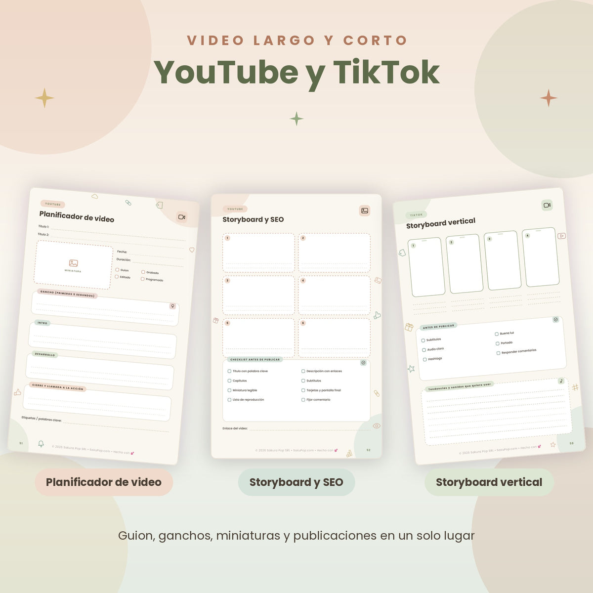 Planner de Contenido para Redes Sociales A5 | Organización de Contenido en Formato Compacto