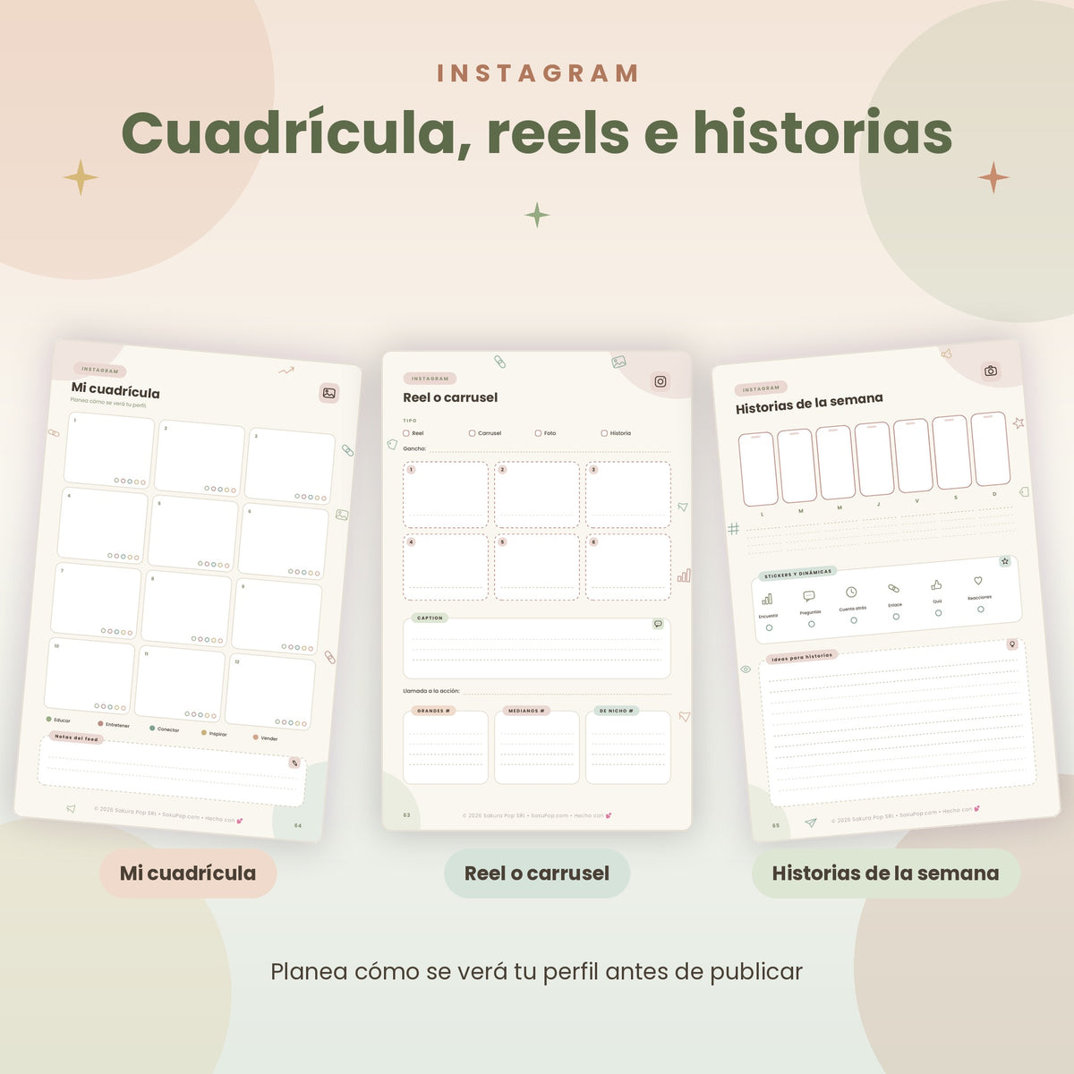 Planner de Contenido para Redes Sociales A5 | Organización de Contenido en Formato Compacto