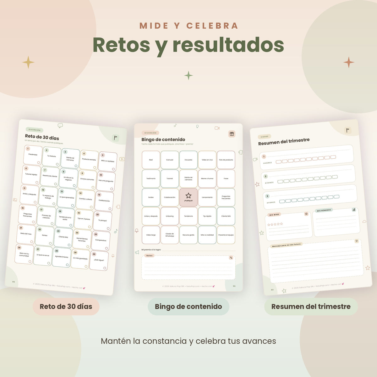 Planner de Contenido para Redes Sociales A5 | Organización de Contenido en Formato Compacto