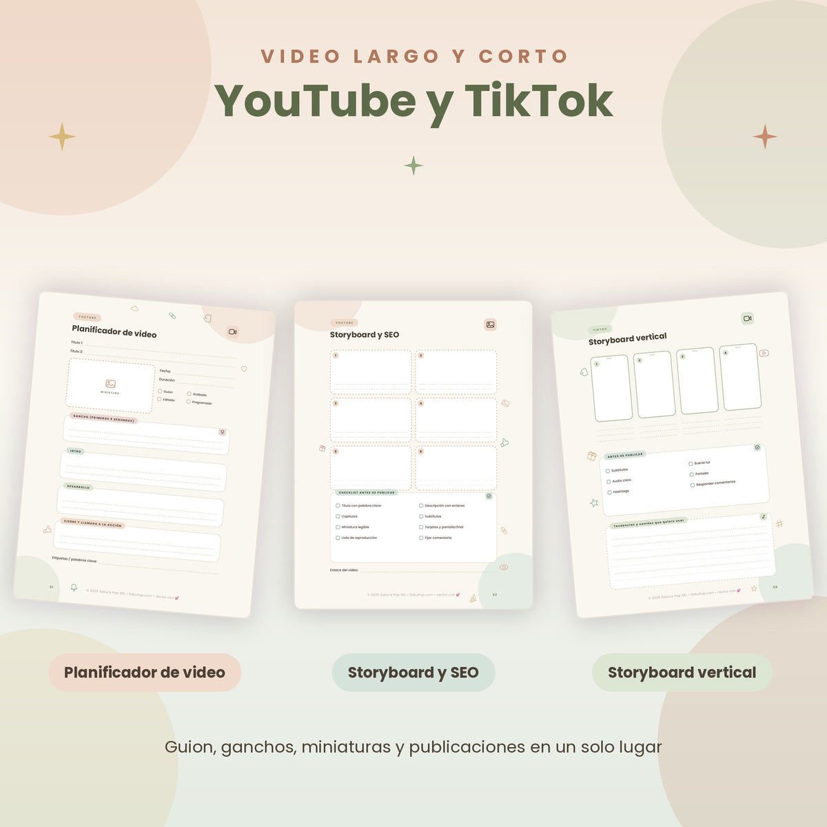 Planner de Contenido para Redes Sociales A4 | Organiza, Crea y Vende Más