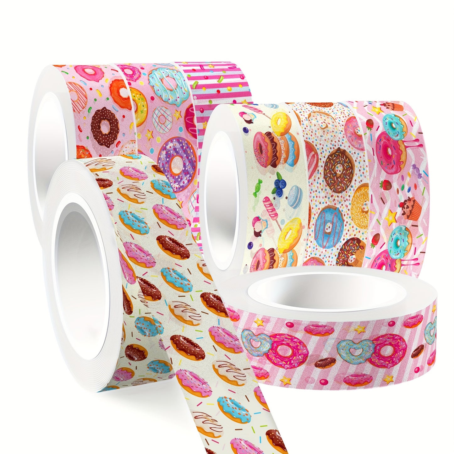 Washi Tape “Donut Delight” – Set de 12 Rollos 🍩