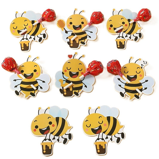 🐝 48 Tarjetas de Papel “Bee Pop” para dulces