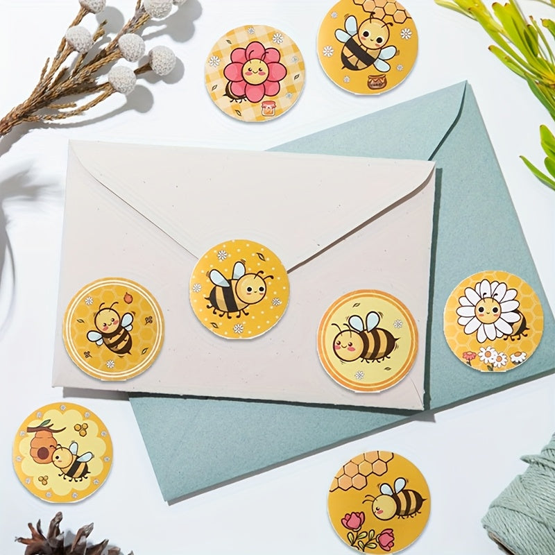 🐝 500 Stickers “Bee Party” – Etiquetas con Diseño de Abejitas