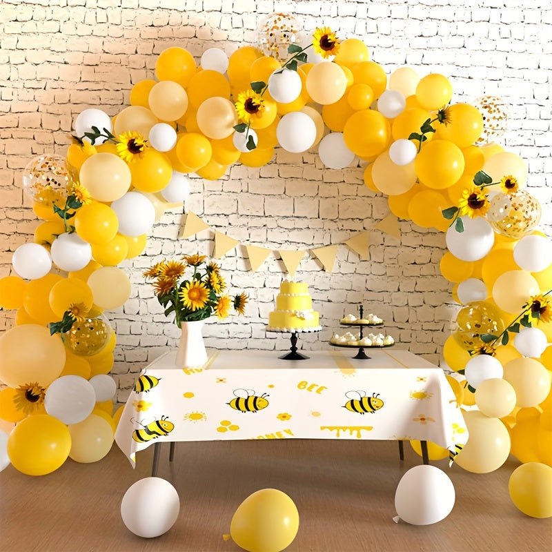Set de 60 Globos Amarillos con Confeti y Cinta 🟡🐝