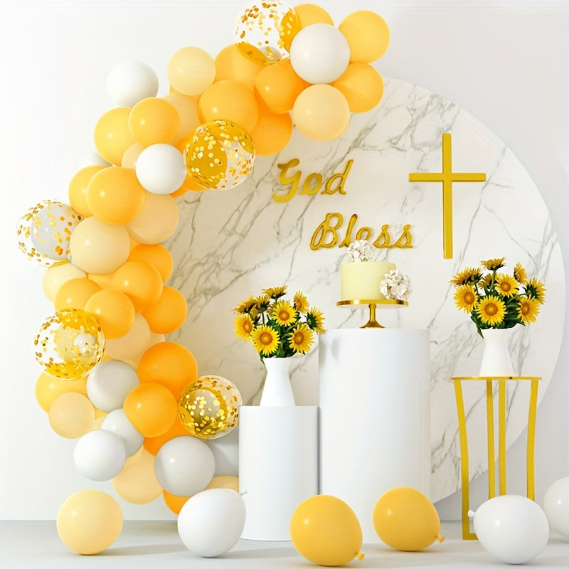 Set de 60 Globos Amarillos con Confeti y Cinta 🟡🐝