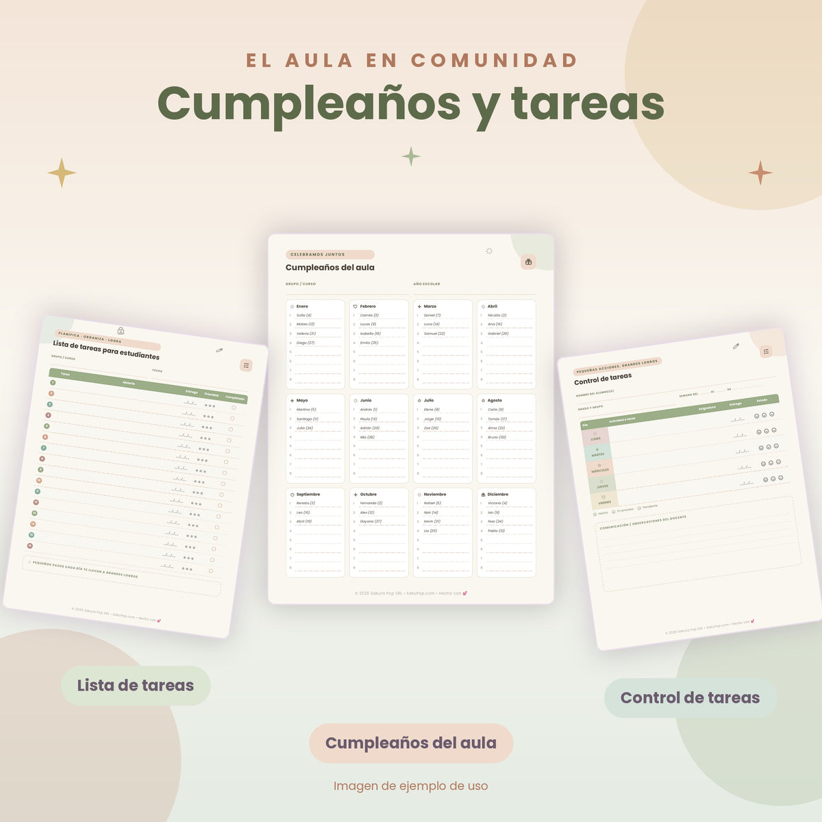 Mi Diario Docente | Agenda y Organizador Escolar PDF Imprimible