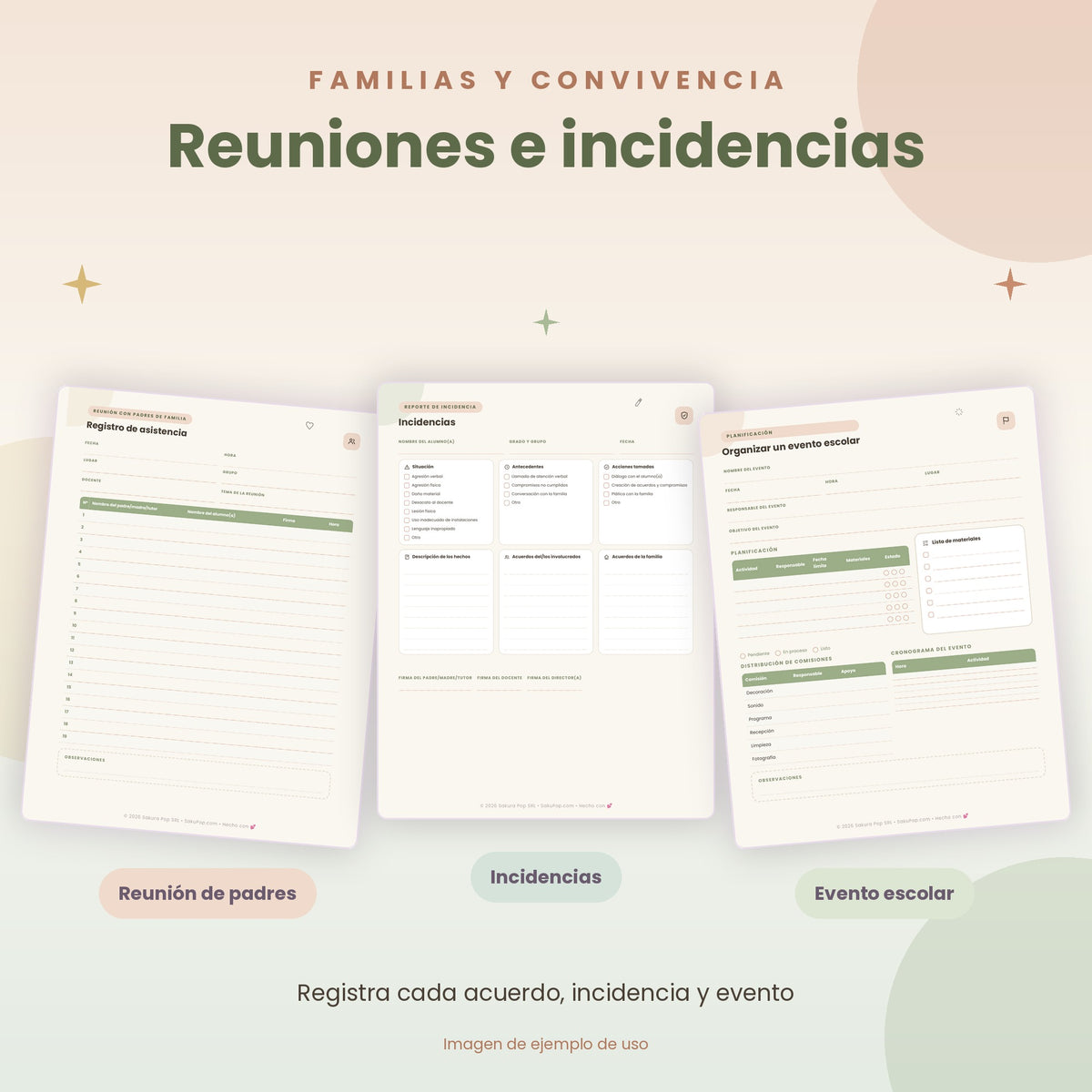 Mi Diario Docente | Agenda y Organizador Escolar PDF Imprimible
