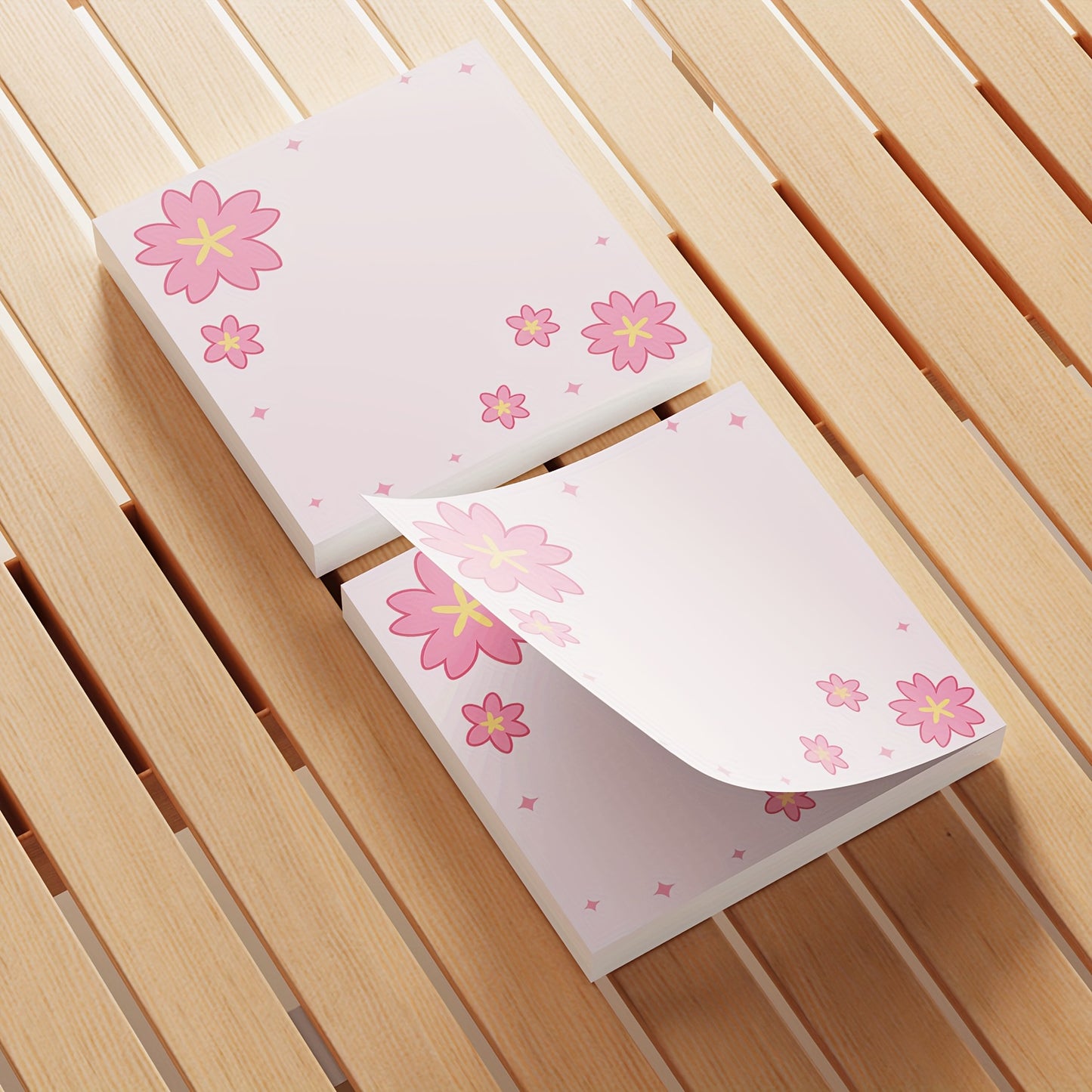 🌸 Set de 4 Sticky Notes Sakura – Estilo Kawaii