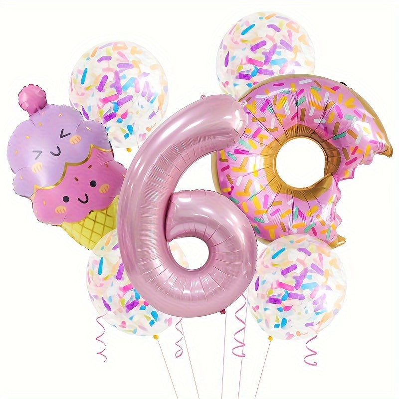 🍩 Set Globos “Donut Candy” – 9 Piezas
