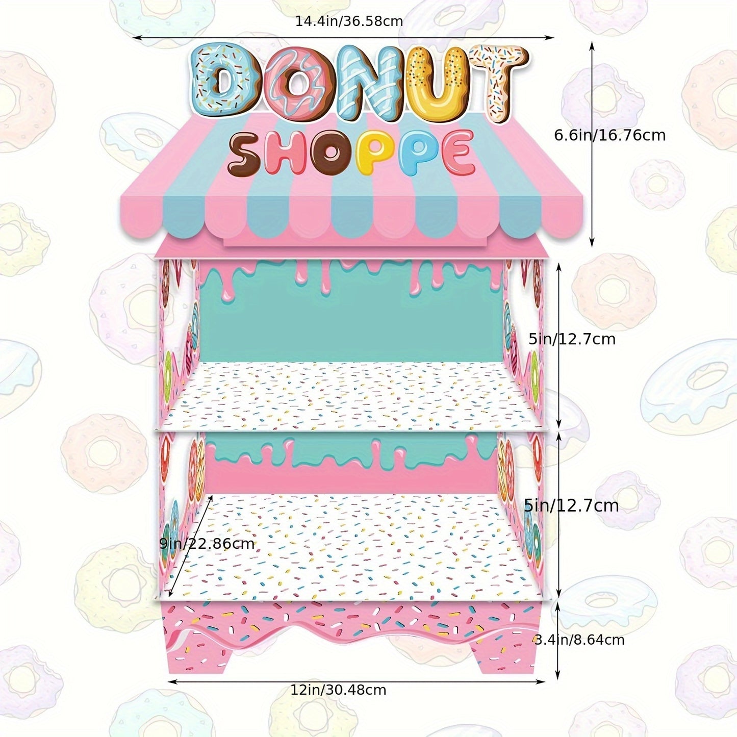 Exhibidor de 2 niveles para Donas 🍩 🧁🥳 - Rosa