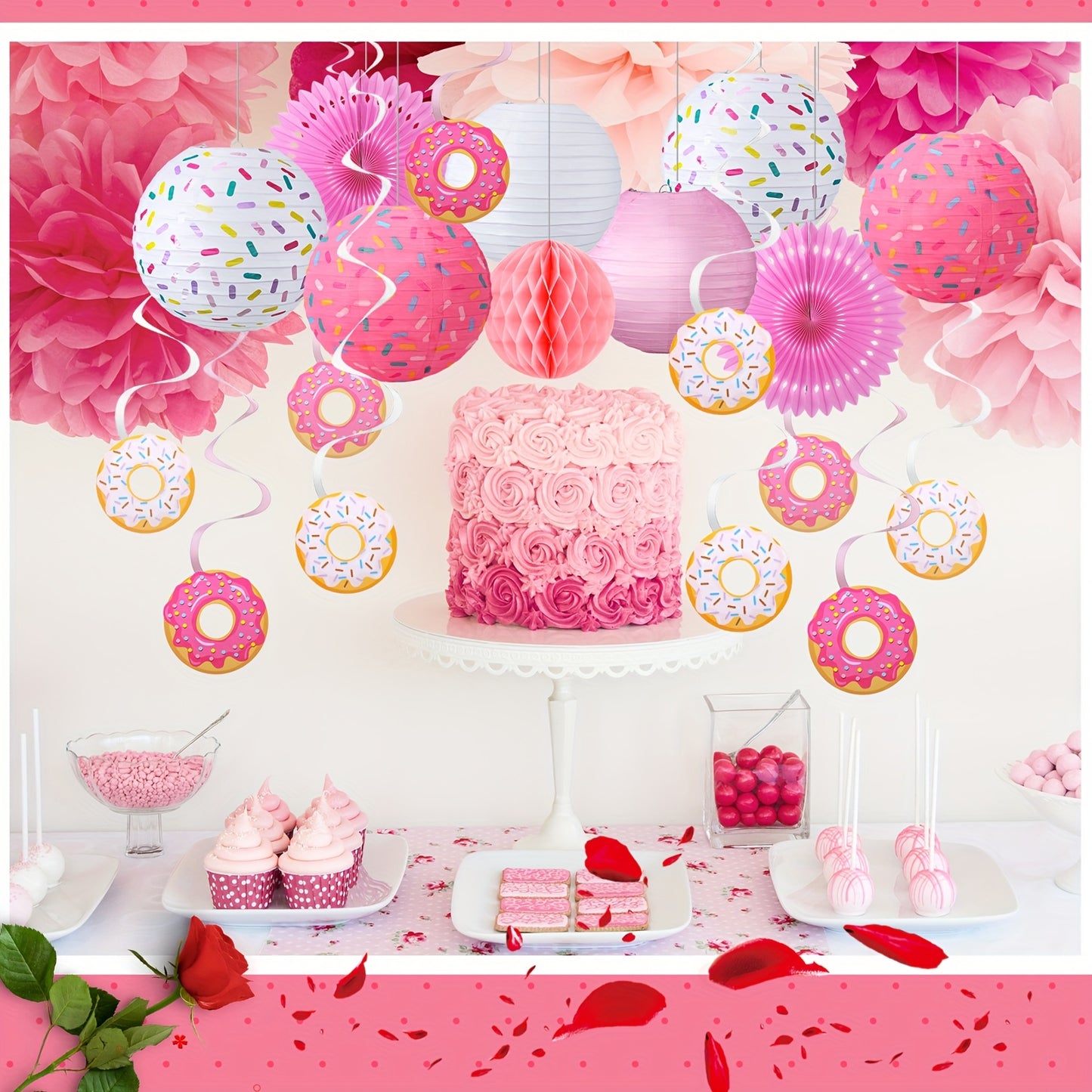 Set de 19 Faroles Colgantes “Donut Ice Cream Glow”