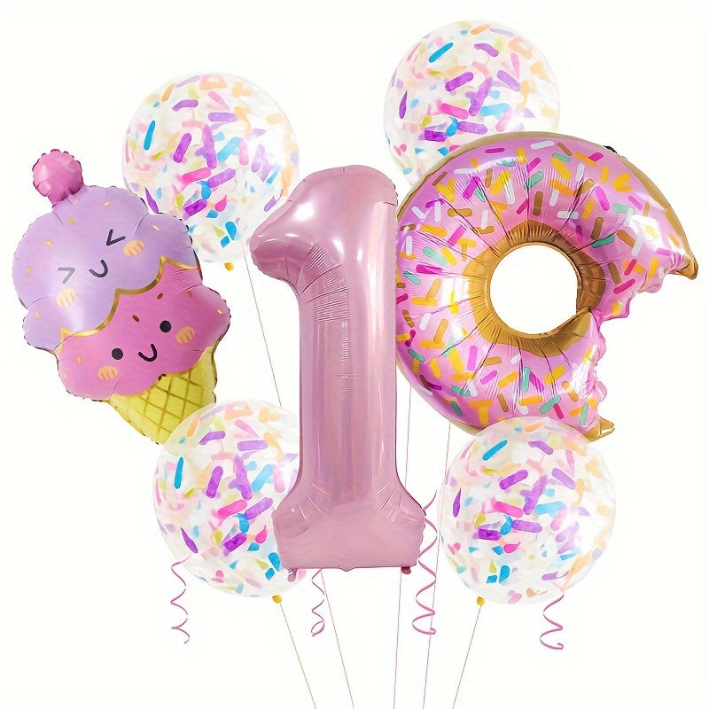 🍩 Set Globos “Donut Candy” – 9 Piezas