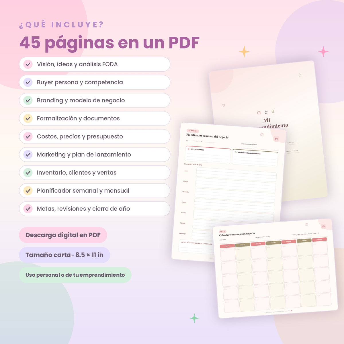 Mi Emprendimiento | Planner de Negocios y Emprendedores PDF