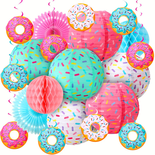 Set de 19 Faroles Colgantes “Donut Lanterns” 🍩🎊🍦