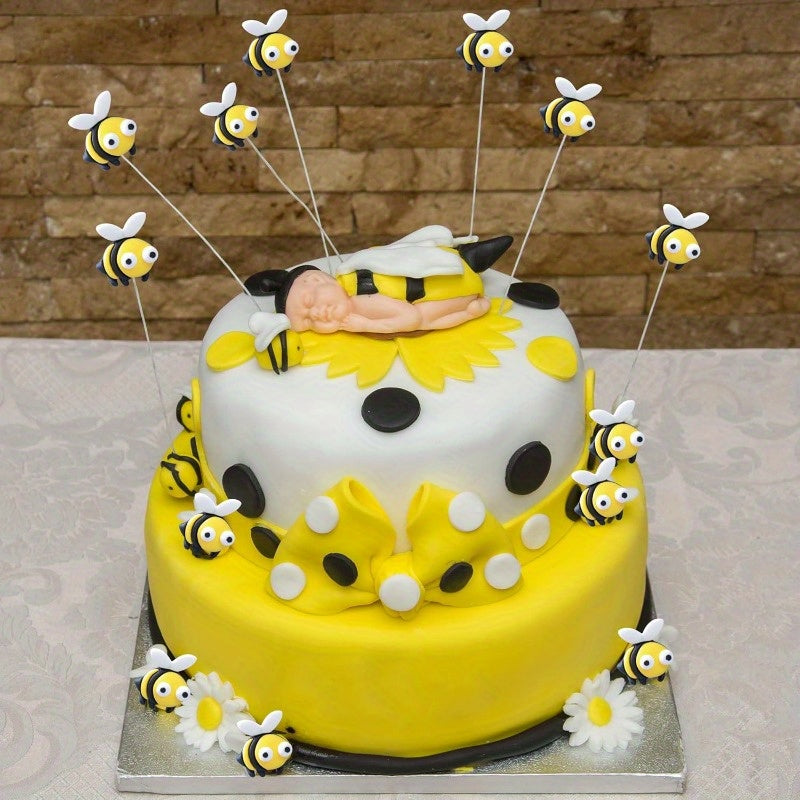 Set de 24 Figuras de Abeja Pintadas a Mano 🐝