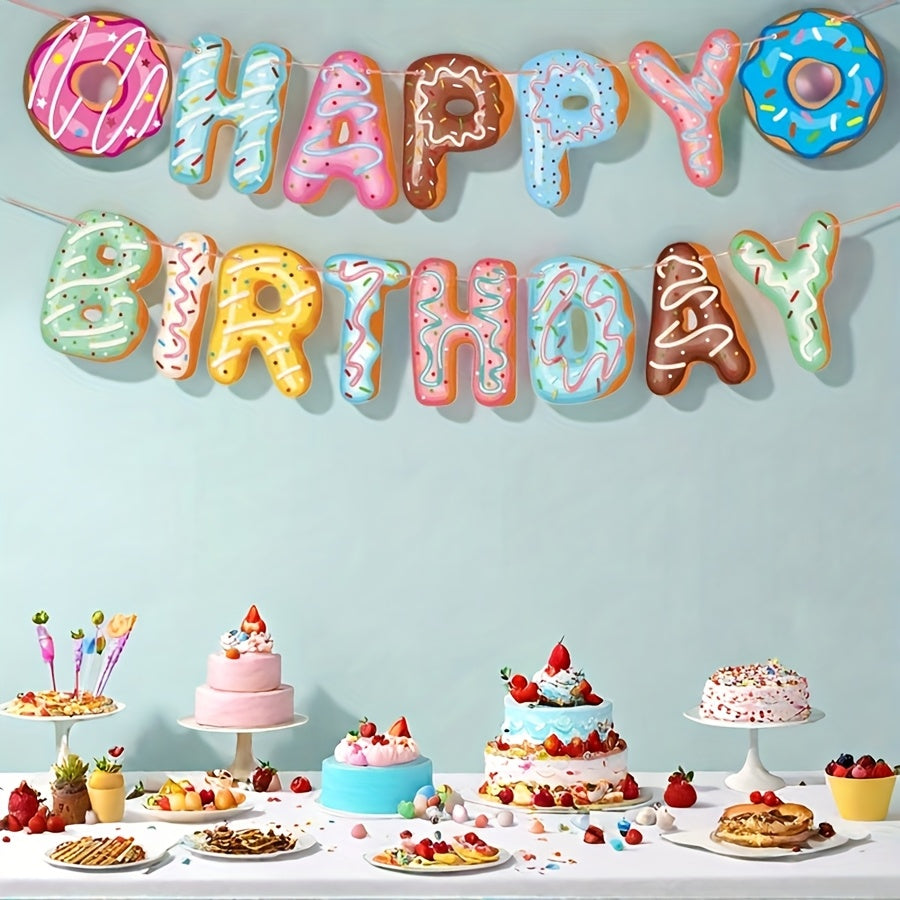 🍩 Banner de cumpleaños “Donut”