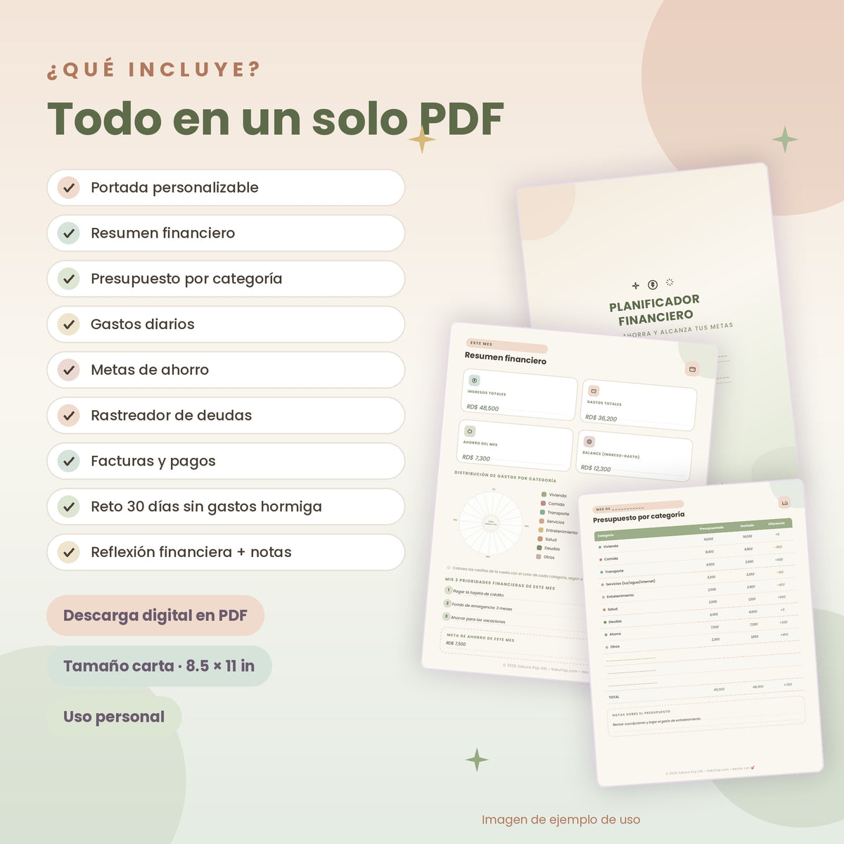 Planificador Financiero | Organiza tu Dinero, Ahorra y Cumple tus Metas PDF