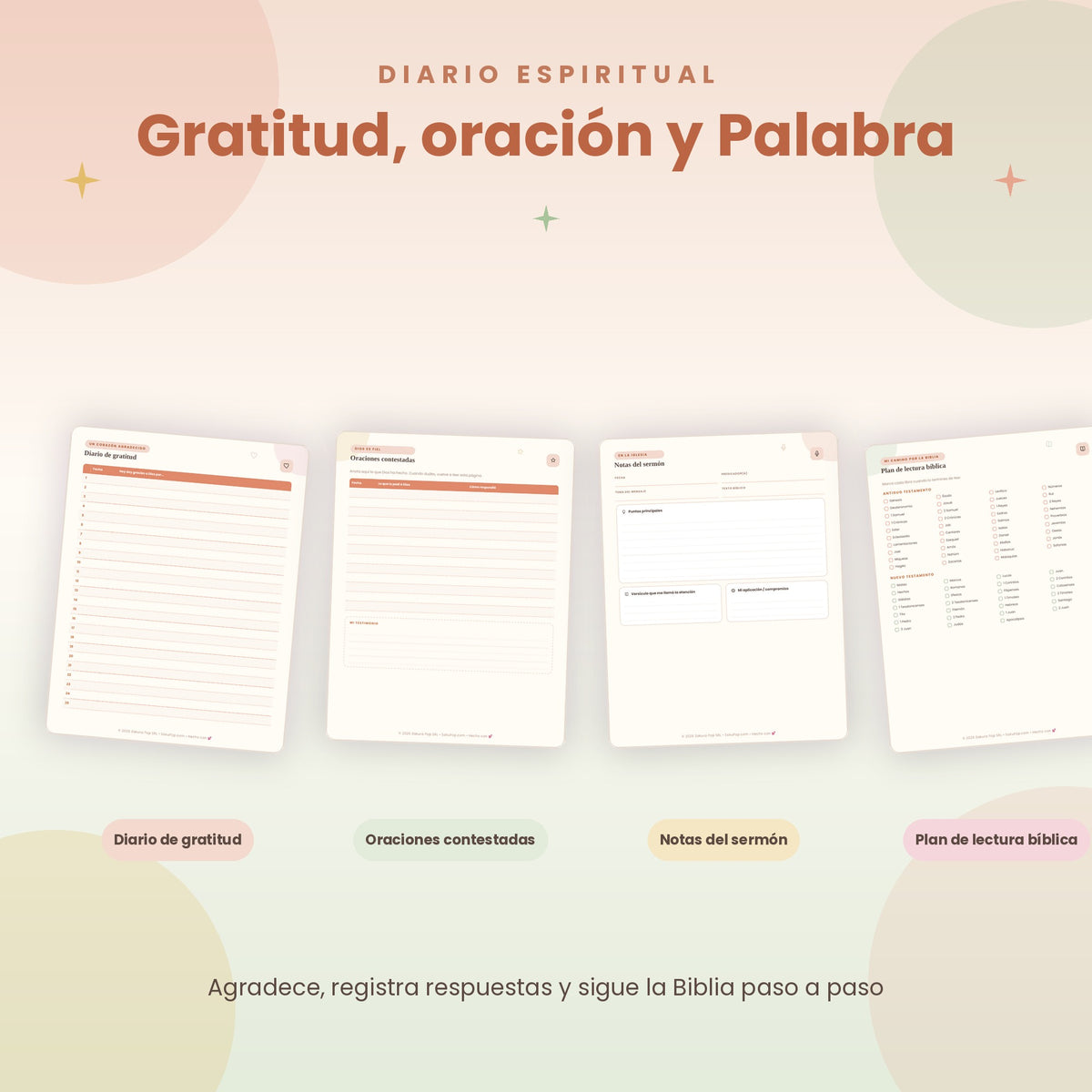 Mi Año con Dios | Devocional Mensual Cristiano de 12 Meses PDF Imprimible
