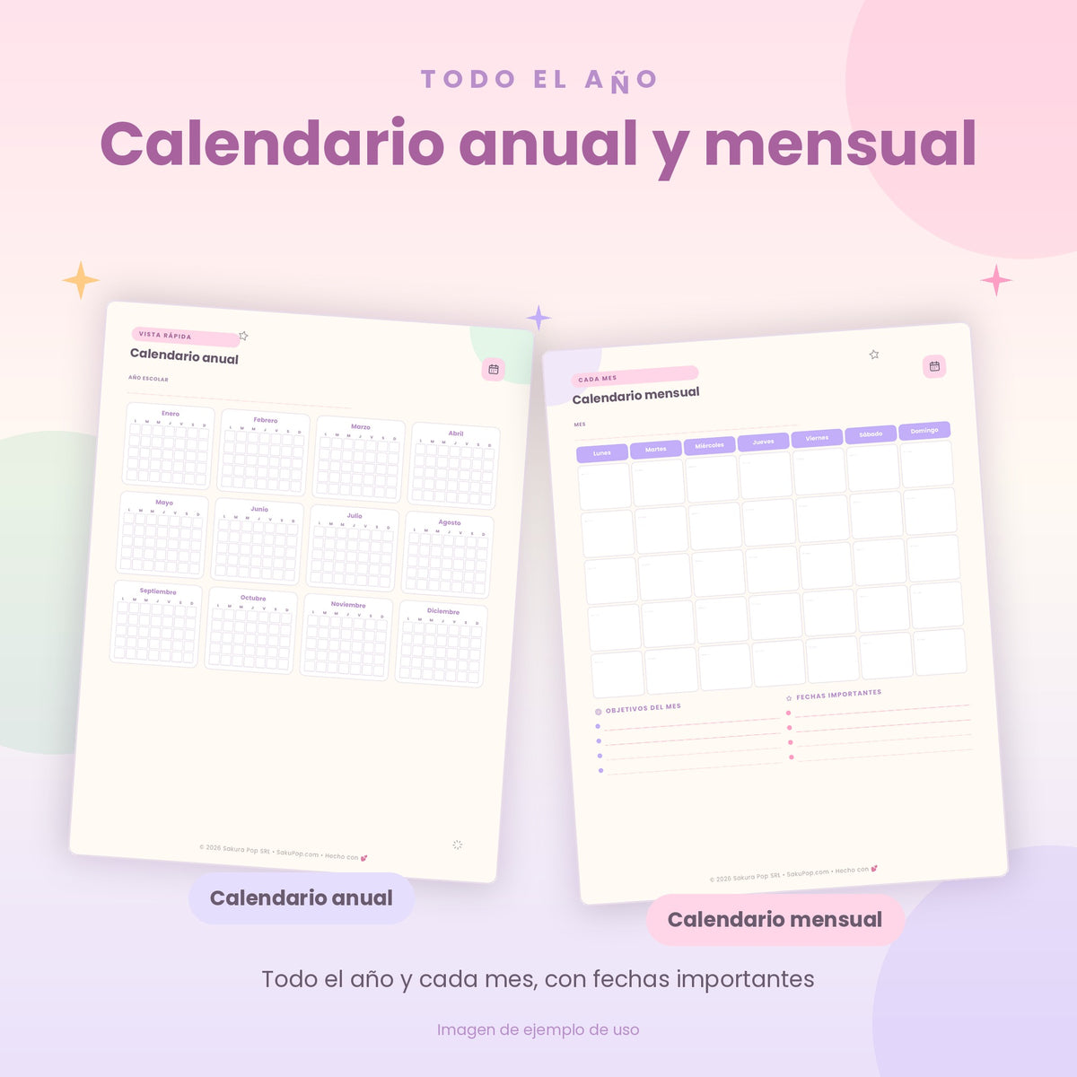 Mi Diario Docente | Agenda y Organizador Escolar PDF Imprimible