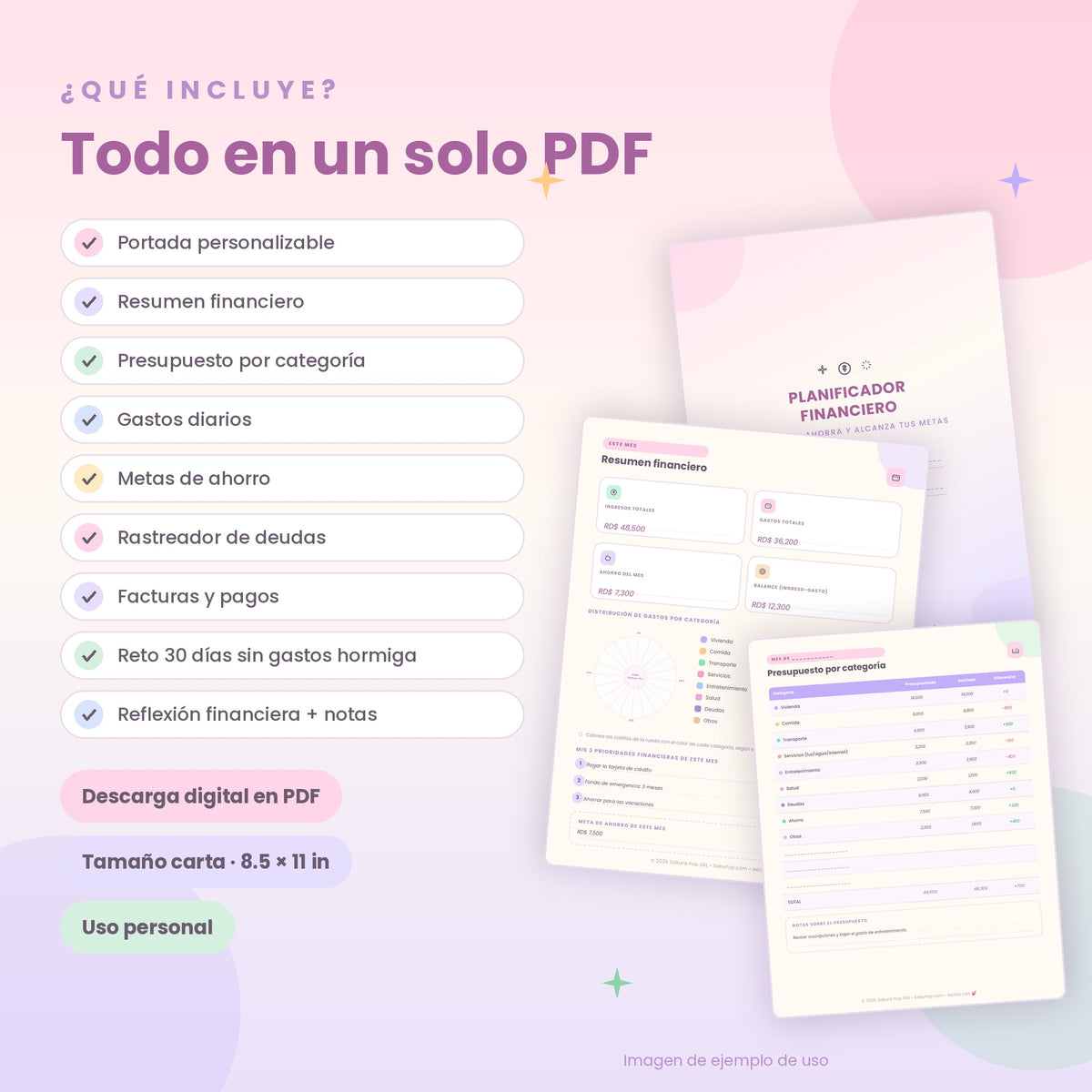 Planificador Financiero | Organiza tu Dinero, Ahorra y Cumple tus Metas PDF