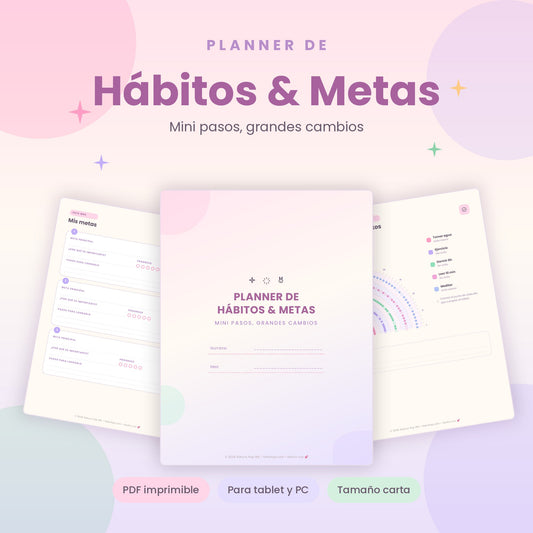 Planner de Hábitos y Metas | Rastreador de Hábitos y Crecimiento Personal PDF