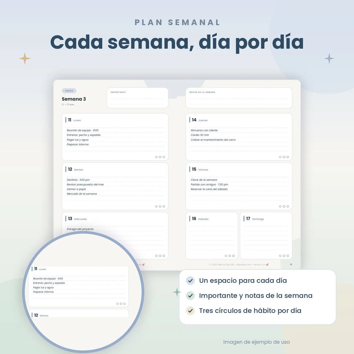 Agenda Planeador 2027 Imprimible | Planner Anual PDF con Metas y Hábitos
