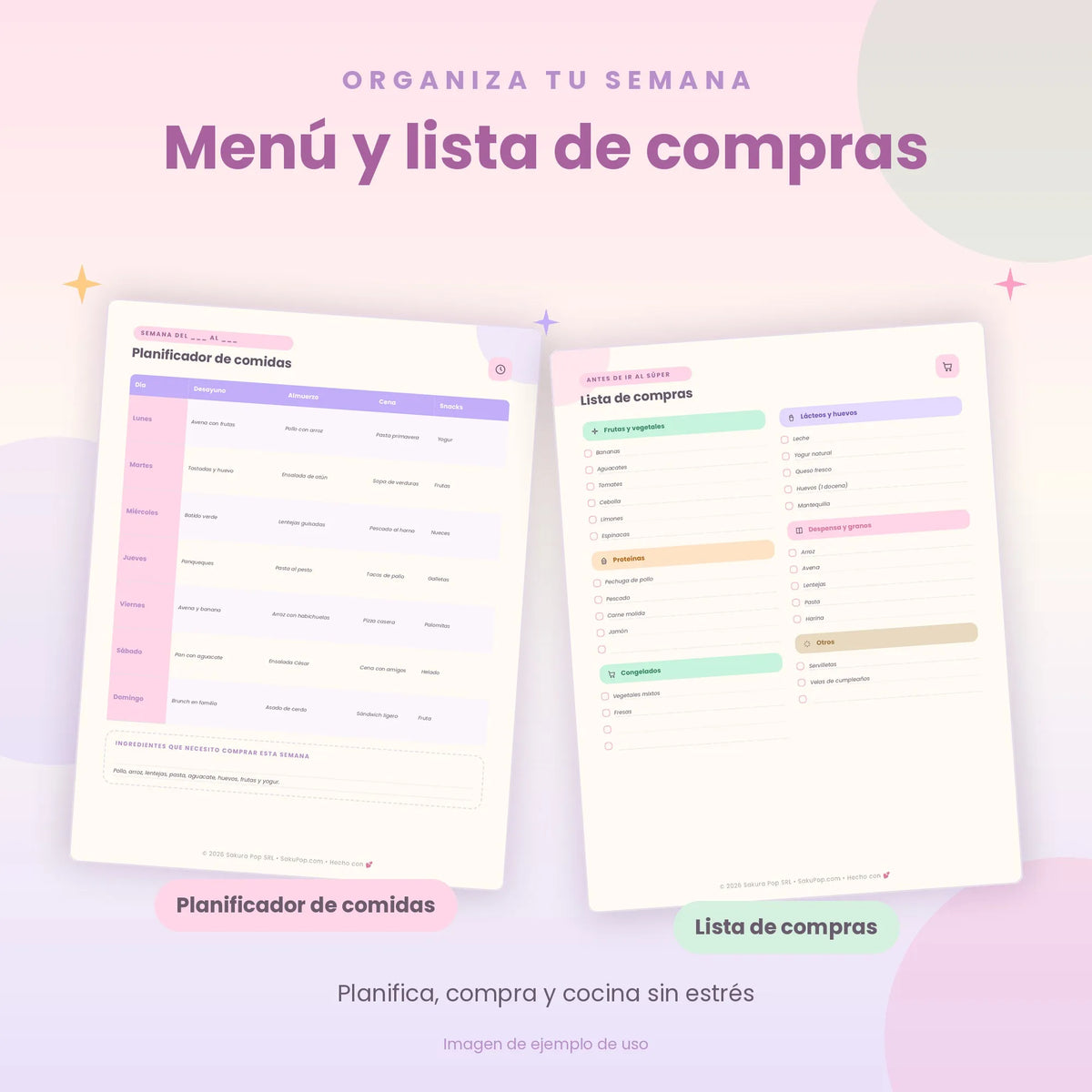 Anotador de Recetas Imprimible PDF | Recetario Digital y Planificador de Comidas