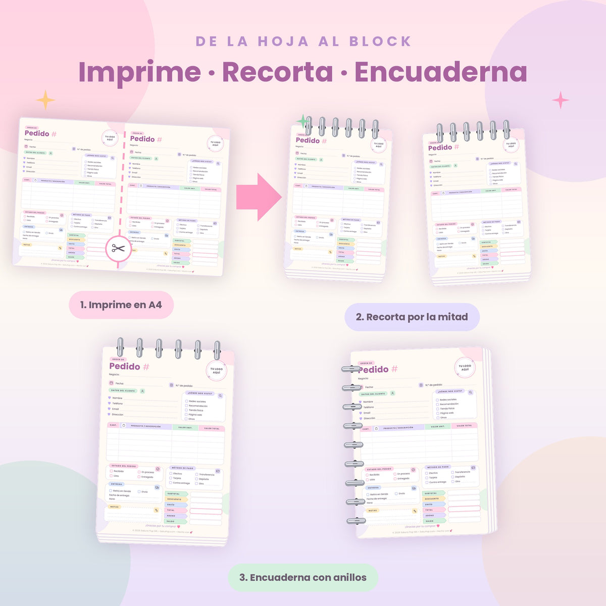 Plantilla de Pedidos A4 | Control de Órdenes para Negocios y Emprendedores PDF