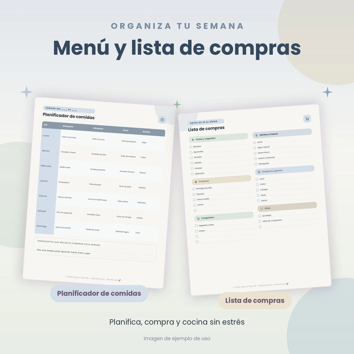 Anotador de Recetas Imprimible PDF | Recetario Digital y Planificador de Comidas