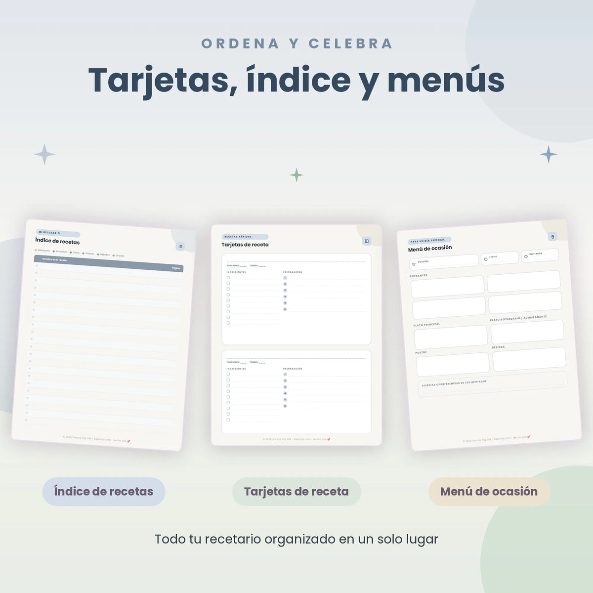 Anotador de Recetas Imprimible PDF | Recetario Digital y Planificador de Comidas