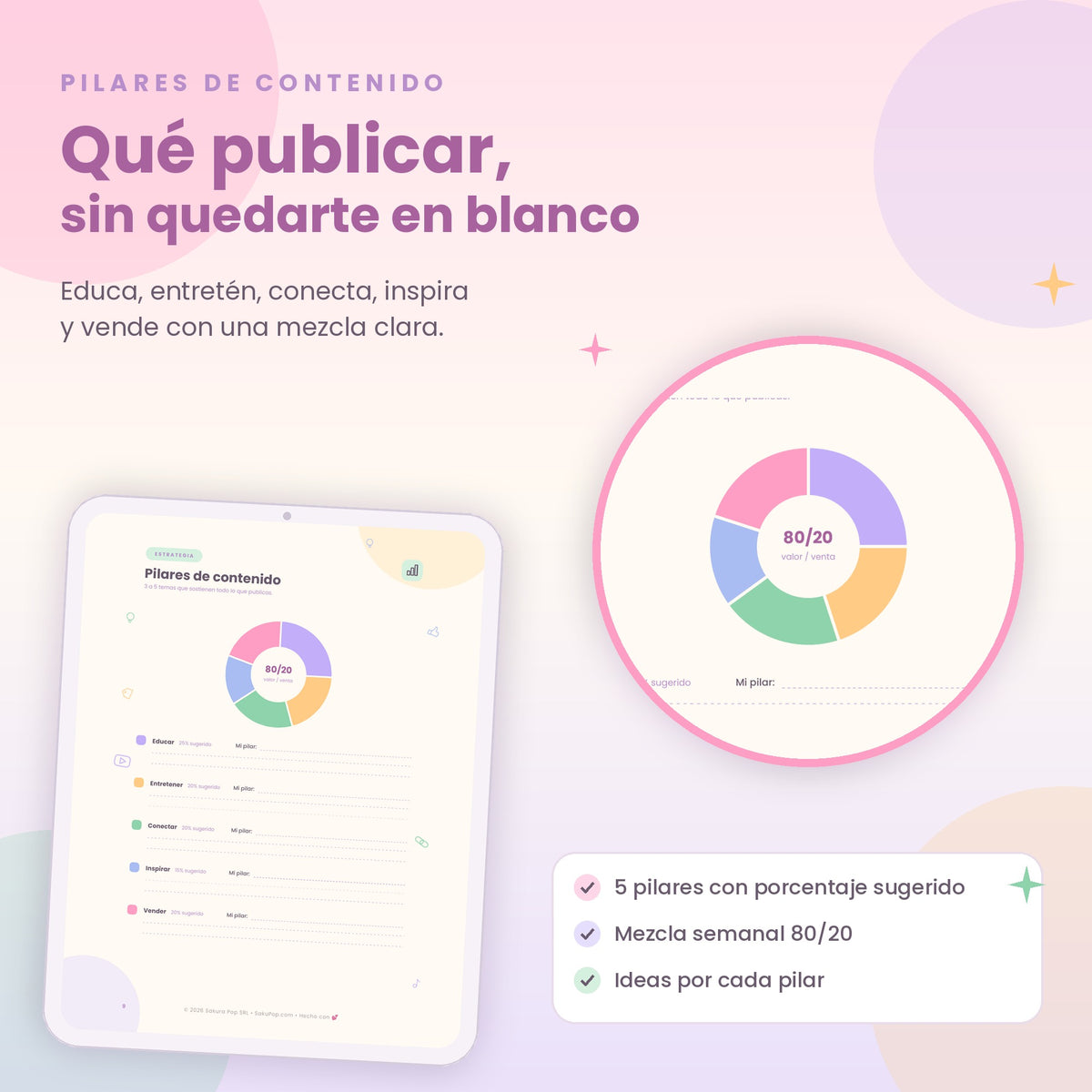 Planner de Contenido para Redes Sociales A4 | Organiza, Crea y Vende Más