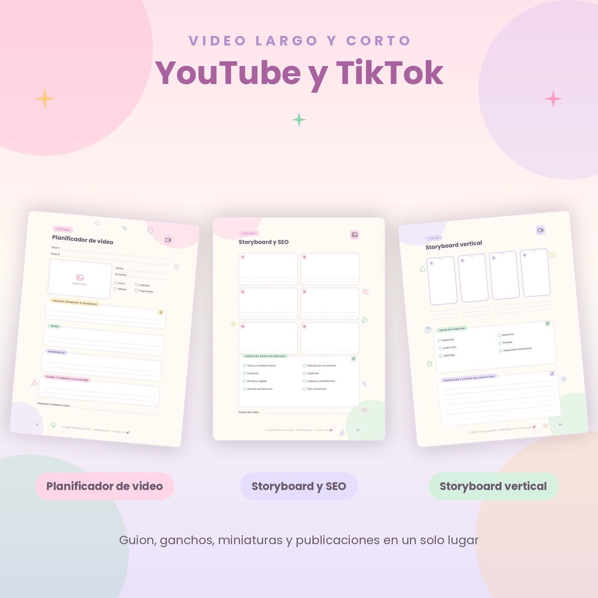 Planner de Contenido para Redes Sociales A4 | Organiza, Crea y Vende Más