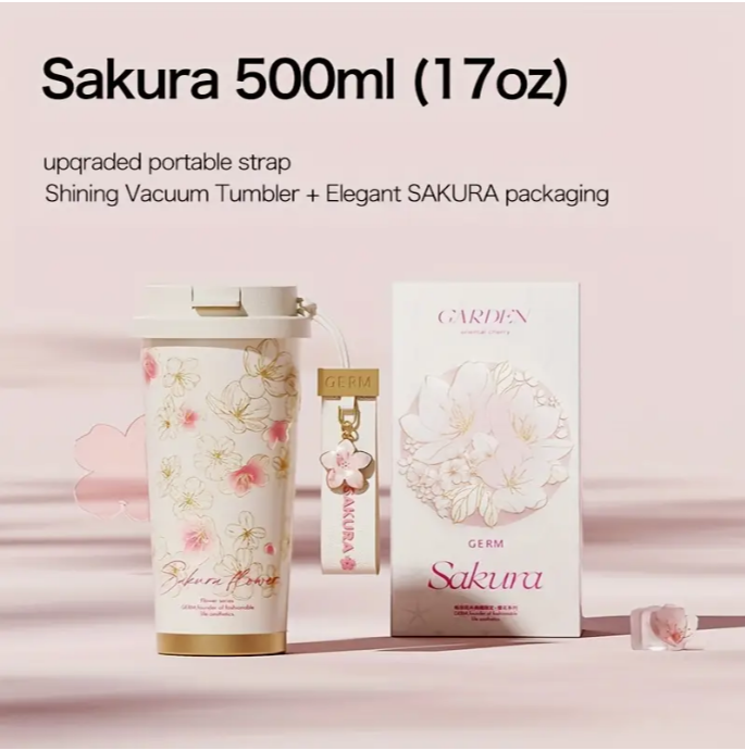 🌸 Vaso Térmica Cherry Blossom – 17 oz ☕