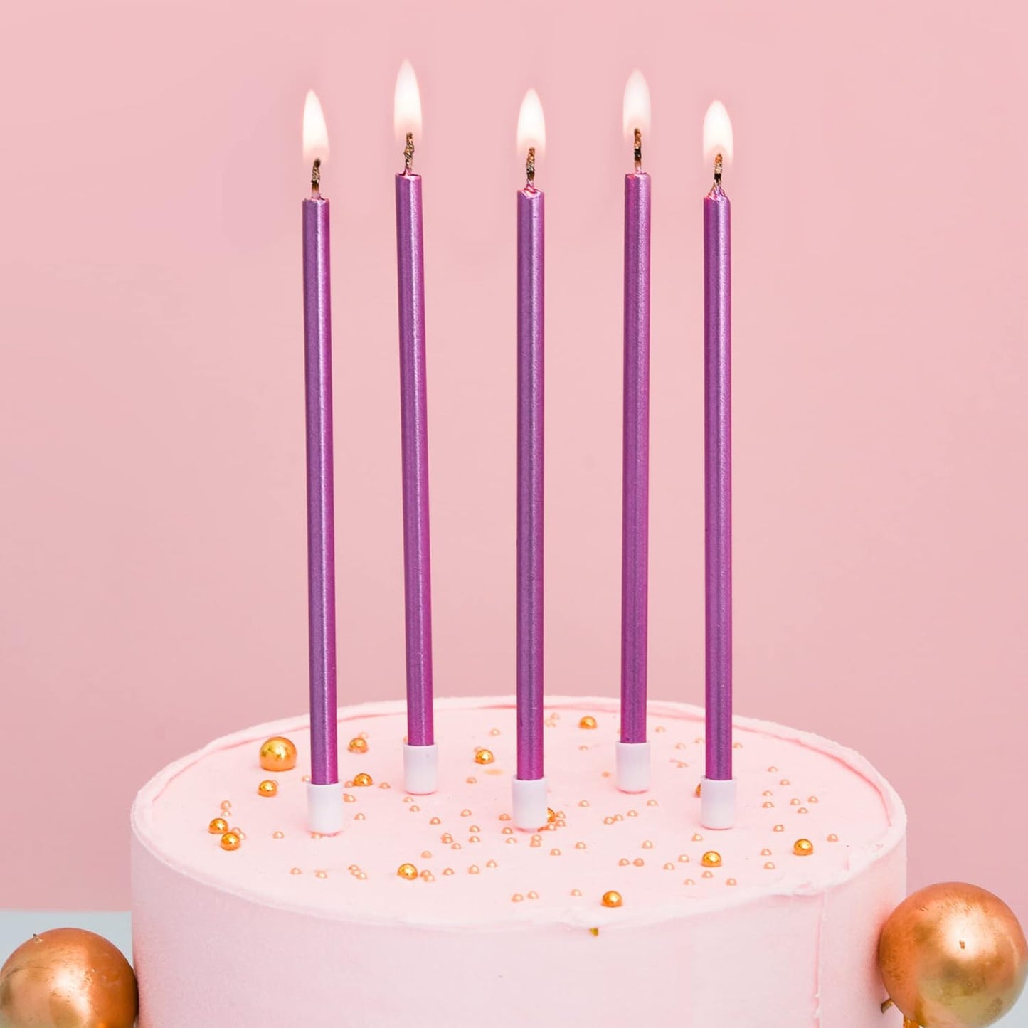 🎂 Velas Largas de colores PHD CAKE (24 piezas) 🩵💚💛🩷💜❤️🧡🖤